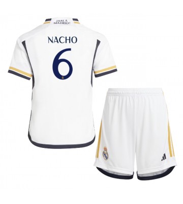 Real Madrid Nacho #6 Hemmakläder Barn 2023-24 Kortärmad (+ Korta byxor)